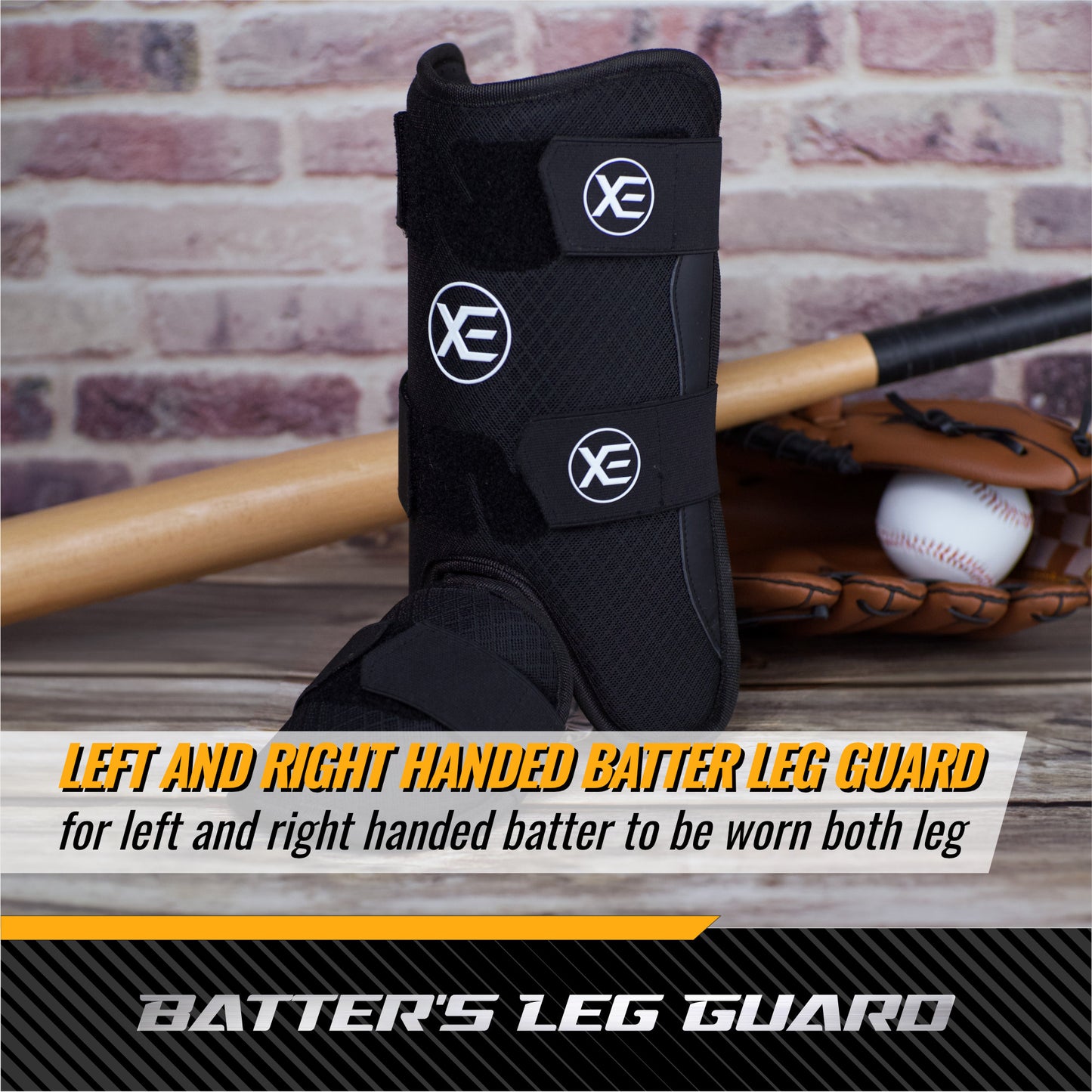 Baseball Leg Guard - Batter's Leg Guard with Adjustable Straps for Youth and Adult
